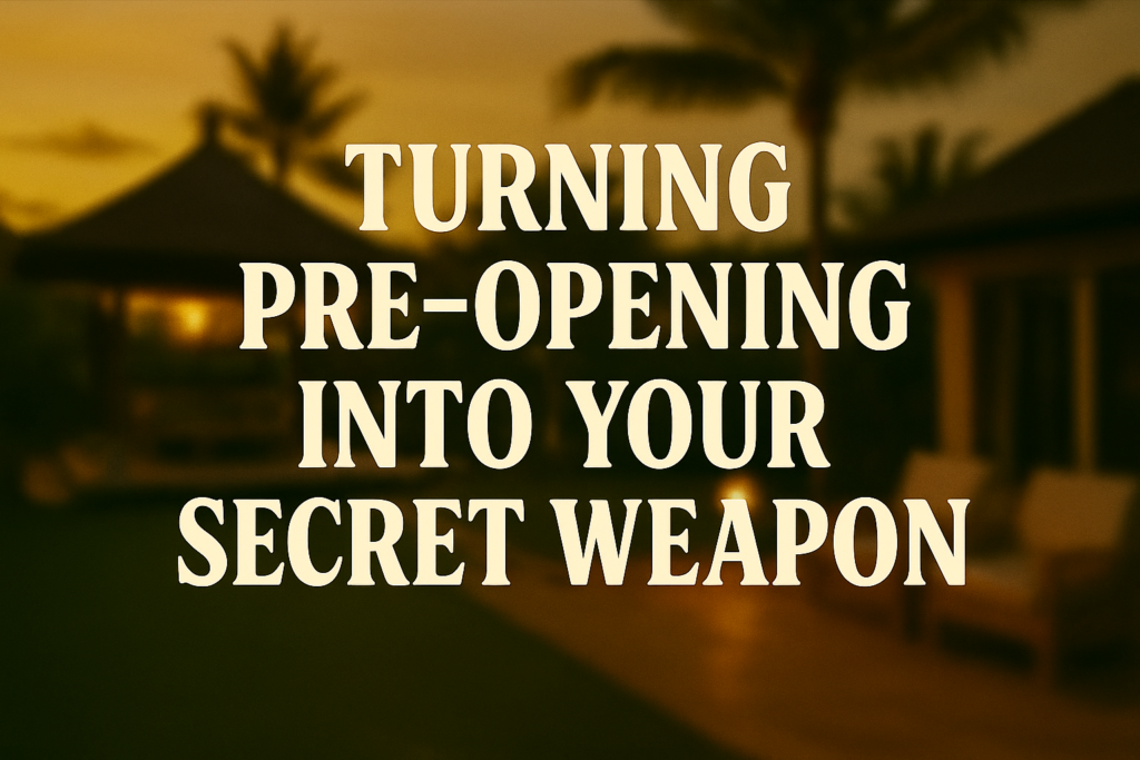 luxury resort pre-opening operations