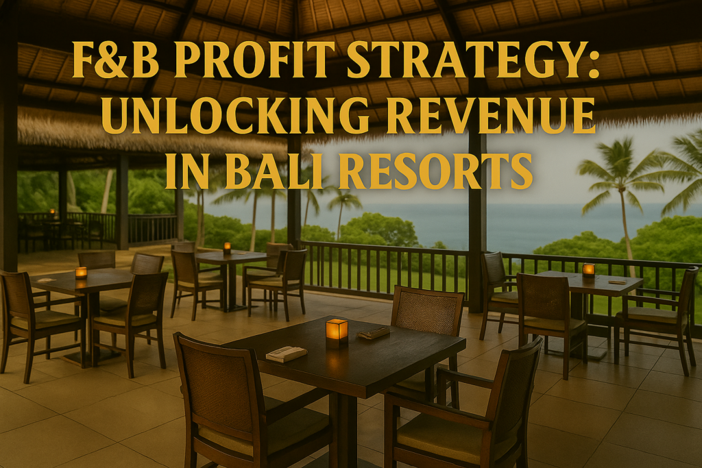 Open-air restaurant visualizing an F&B profit strategy for Bali resorts.