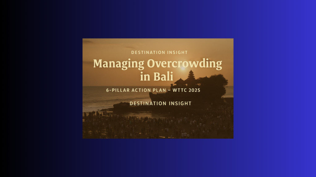 Overcrowding in Bali tourism – sunset crowd at Tanah Lot temple.