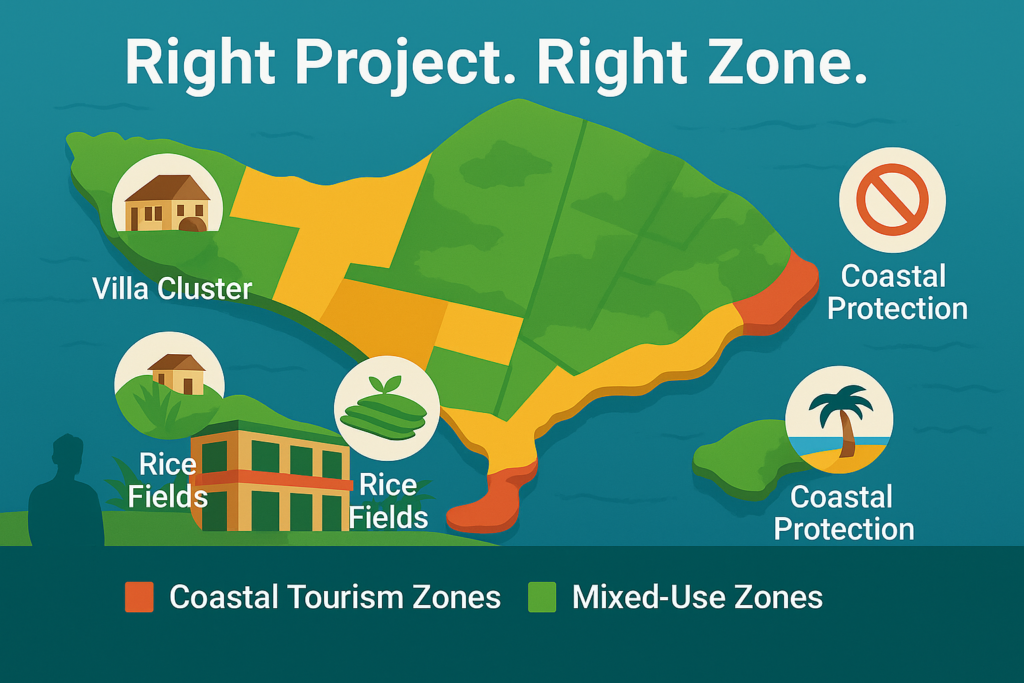 Zoning classifications for hospitality projects in Bali