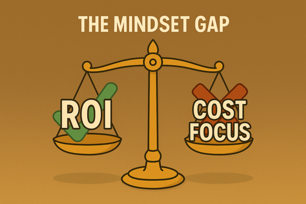Infographic comparing ROI-driven foreign investors and cost-driven local owners in hospitality consulting Indonesia.