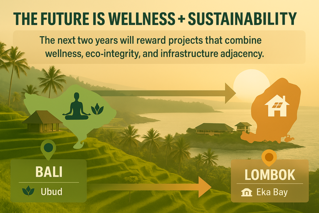 Bali Lombok future wellness eco-resorts sustainability tourism 2026 opportunity.
