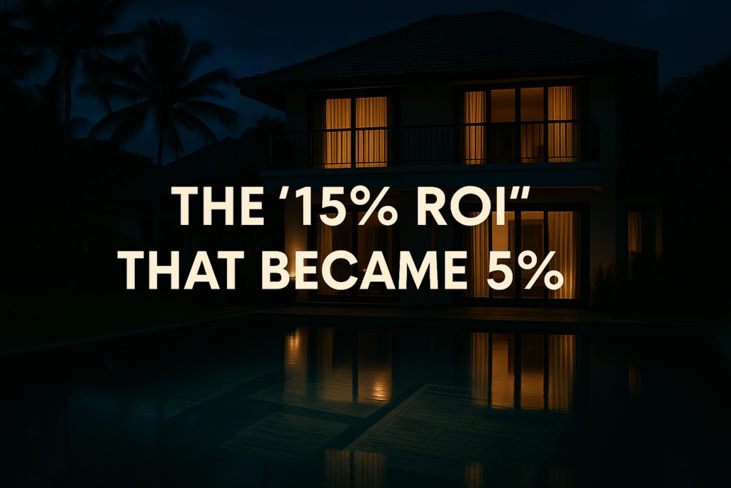 Bali villa ROI audit and cost breakdown