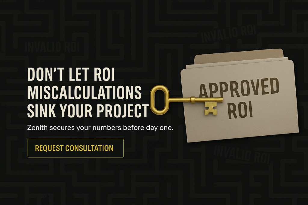 CTA banner showing golden key unlocking ROI approval folder