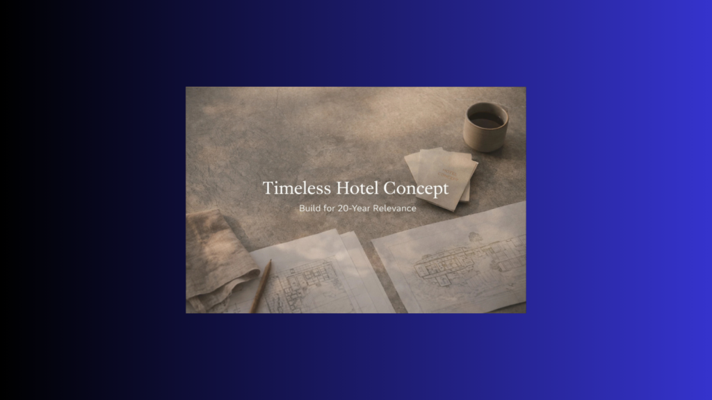 Timeless hotel concept planning for a 20-year asset lifecycle