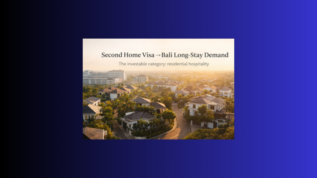 Indonesia Second Home Visa hospitality driving long-stay residential demand in Bali villa communities