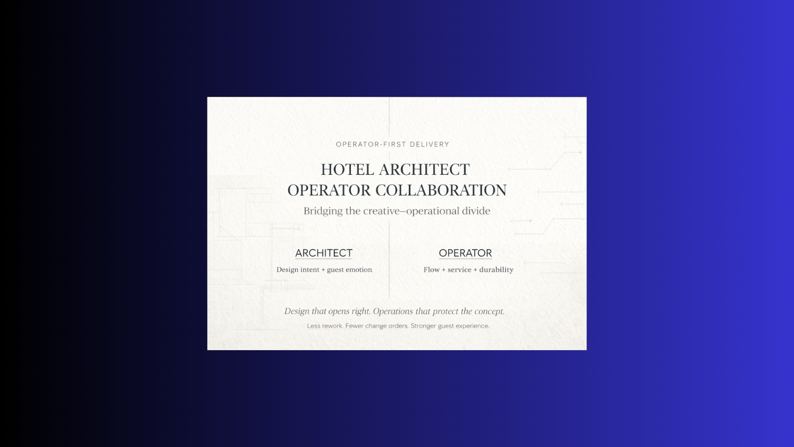 Hero image illustrating hotel architect operator collaboration for luxury, lifestyle, and wellness hotels in Bali and Indonesia.