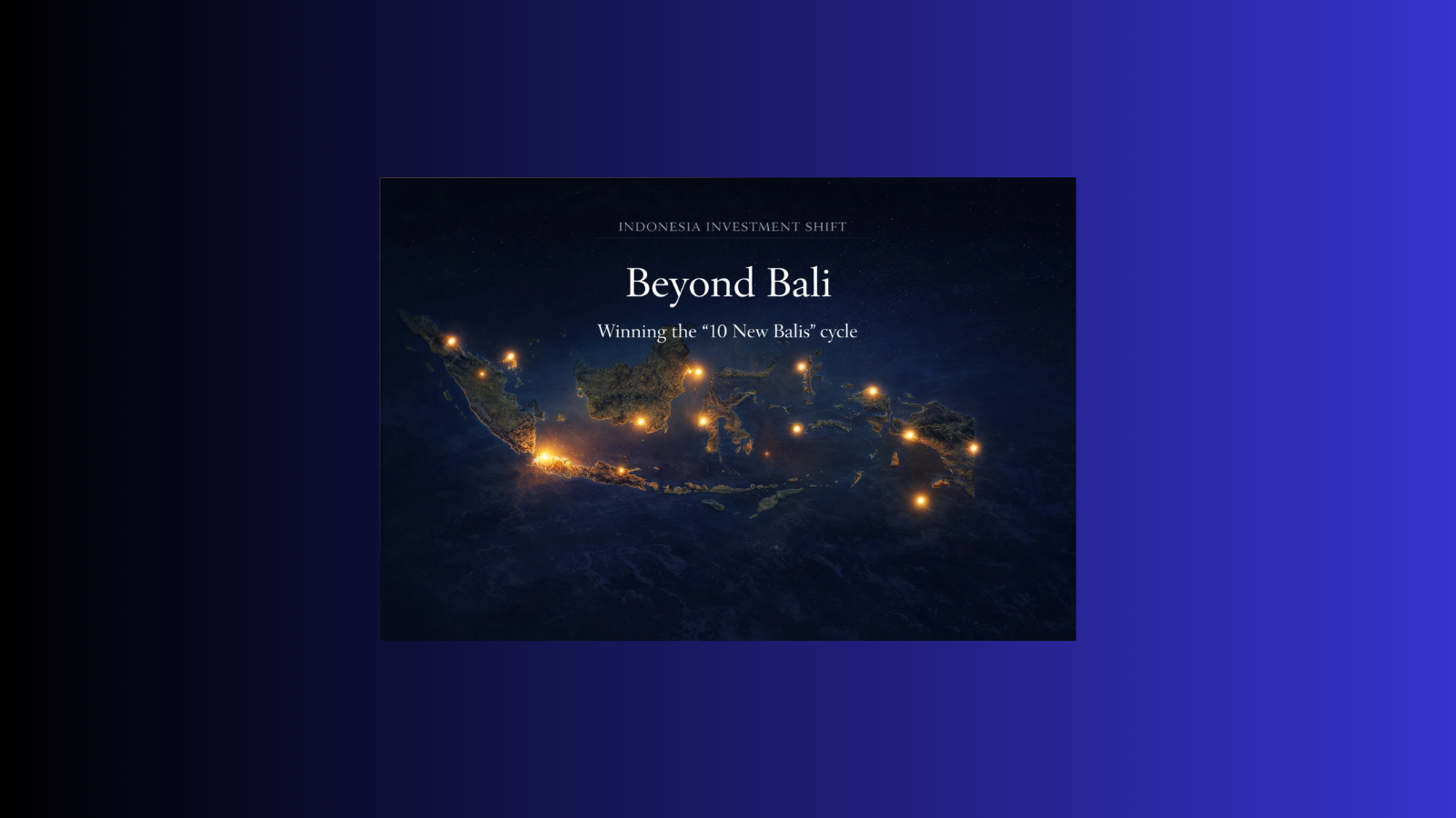 Indonesia map visual showing capital flows shaping Indonesia emerging destination hotel investment beyond Bali.