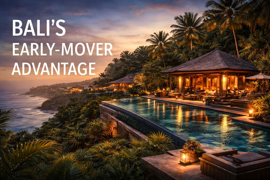 Luxury hospitality property in Bali representing early-mover advantage in AI-powered guest experience and personalization