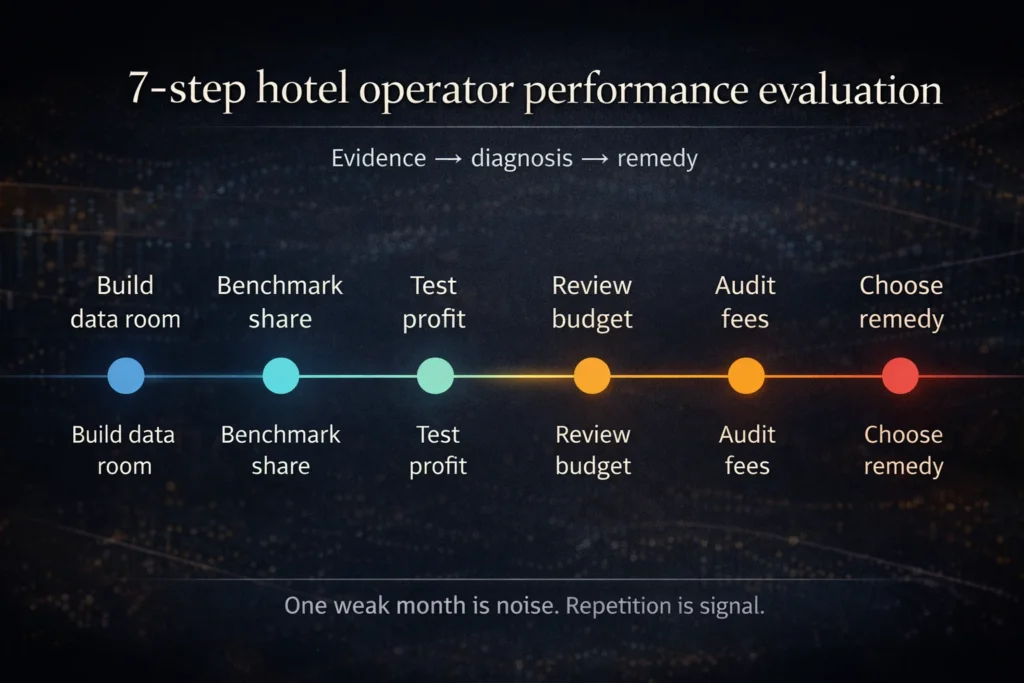 7 step hotel operator performance evaluation for hotel owners